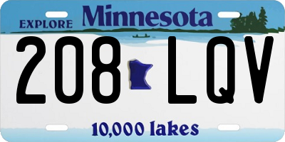MN license plate 208LQV