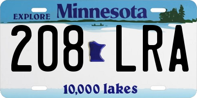 MN license plate 208LRA