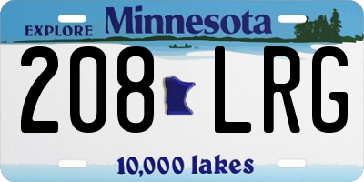 MN license plate 208LRG