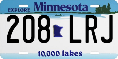MN license plate 208LRJ