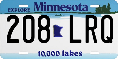 MN license plate 208LRQ