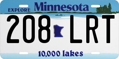 MN license plate 208LRT