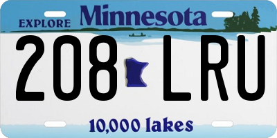 MN license plate 208LRU