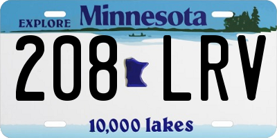 MN license plate 208LRV
