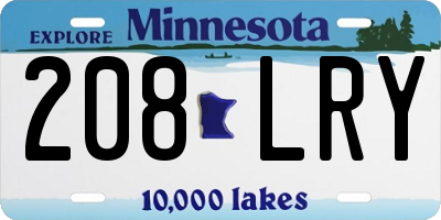 MN license plate 208LRY