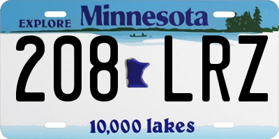 MN license plate 208LRZ