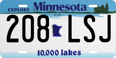 MN license plate 208LSJ