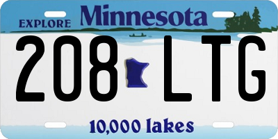 MN license plate 208LTG