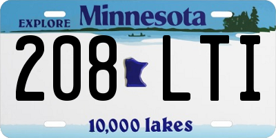 MN license plate 208LTI