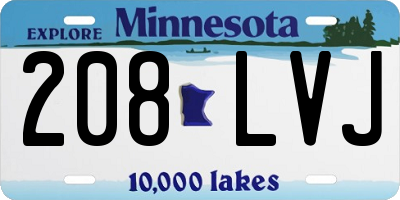 MN license plate 208LVJ