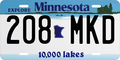 MN license plate 208MKD