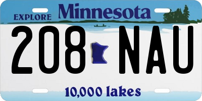 MN license plate 208NAU