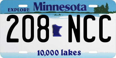 MN license plate 208NCC