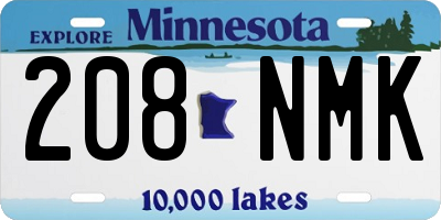 MN license plate 208NMK