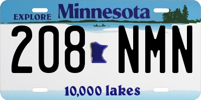 MN license plate 208NMN
