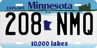 MN license plate 208NMQ