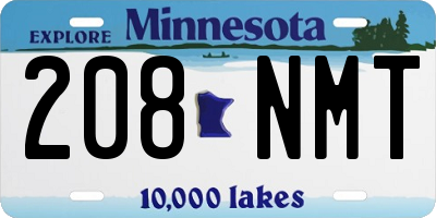 MN license plate 208NMT