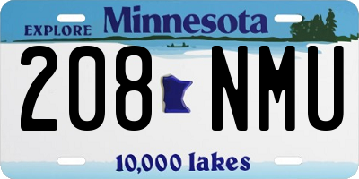 MN license plate 208NMU