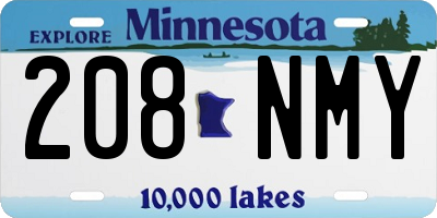 MN license plate 208NMY