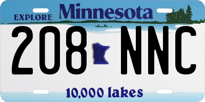 MN license plate 208NNC