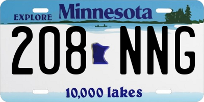 MN license plate 208NNG