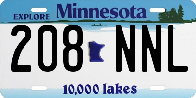 MN license plate 208NNL