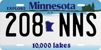 MN license plate 208NNS