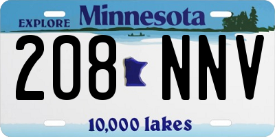 MN license plate 208NNV