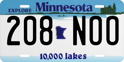 MN license plate 208NOO