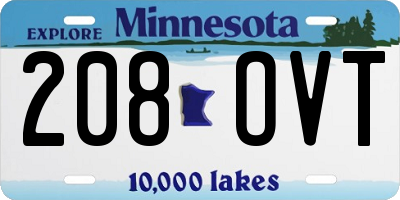 MN license plate 208OVT
