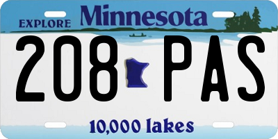 MN license plate 208PAS