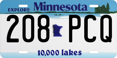 MN license plate 208PCQ