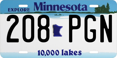 MN license plate 208PGN