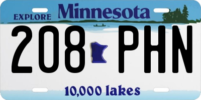 MN license plate 208PHN