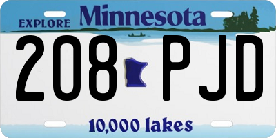 MN license plate 208PJD