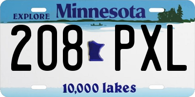 MN license plate 208PXL