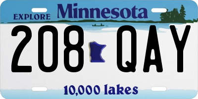 MN license plate 208QAY