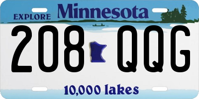 MN license plate 208QQG