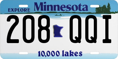MN license plate 208QQI