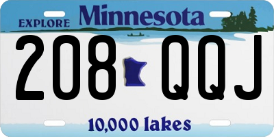 MN license plate 208QQJ