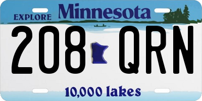 MN license plate 208QRN