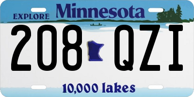 MN license plate 208QZI