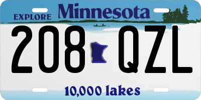 MN license plate 208QZL