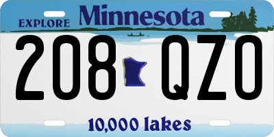 MN license plate 208QZO