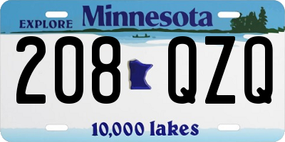 MN license plate 208QZQ