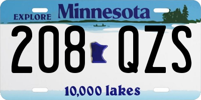 MN license plate 208QZS