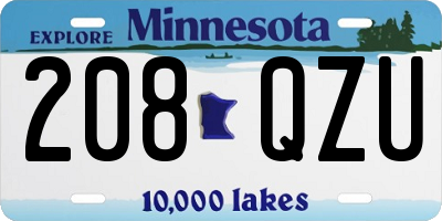 MN license plate 208QZU