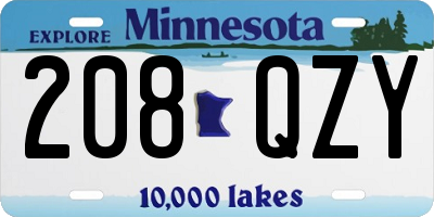 MN license plate 208QZY