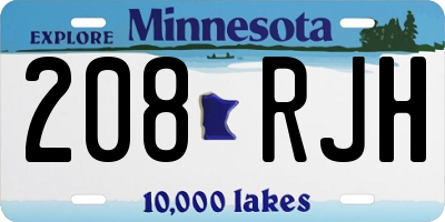 MN license plate 208RJH