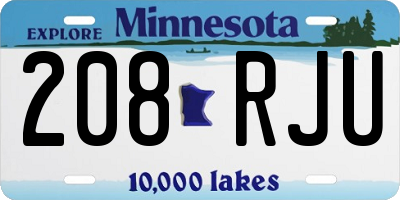 MN license plate 208RJU